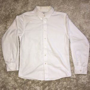 White boys button down top